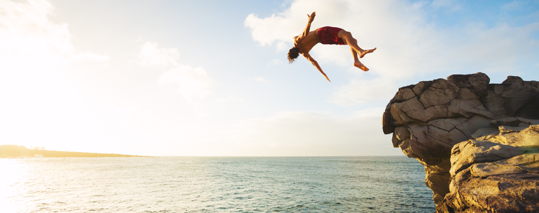 cliff diver backflip