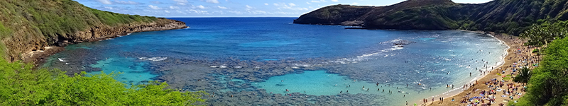 wide view of Hanauma Bay